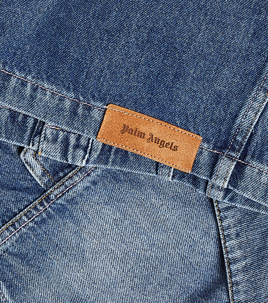 Chaqueta cropped de denim con logo | Palm Angels Kids