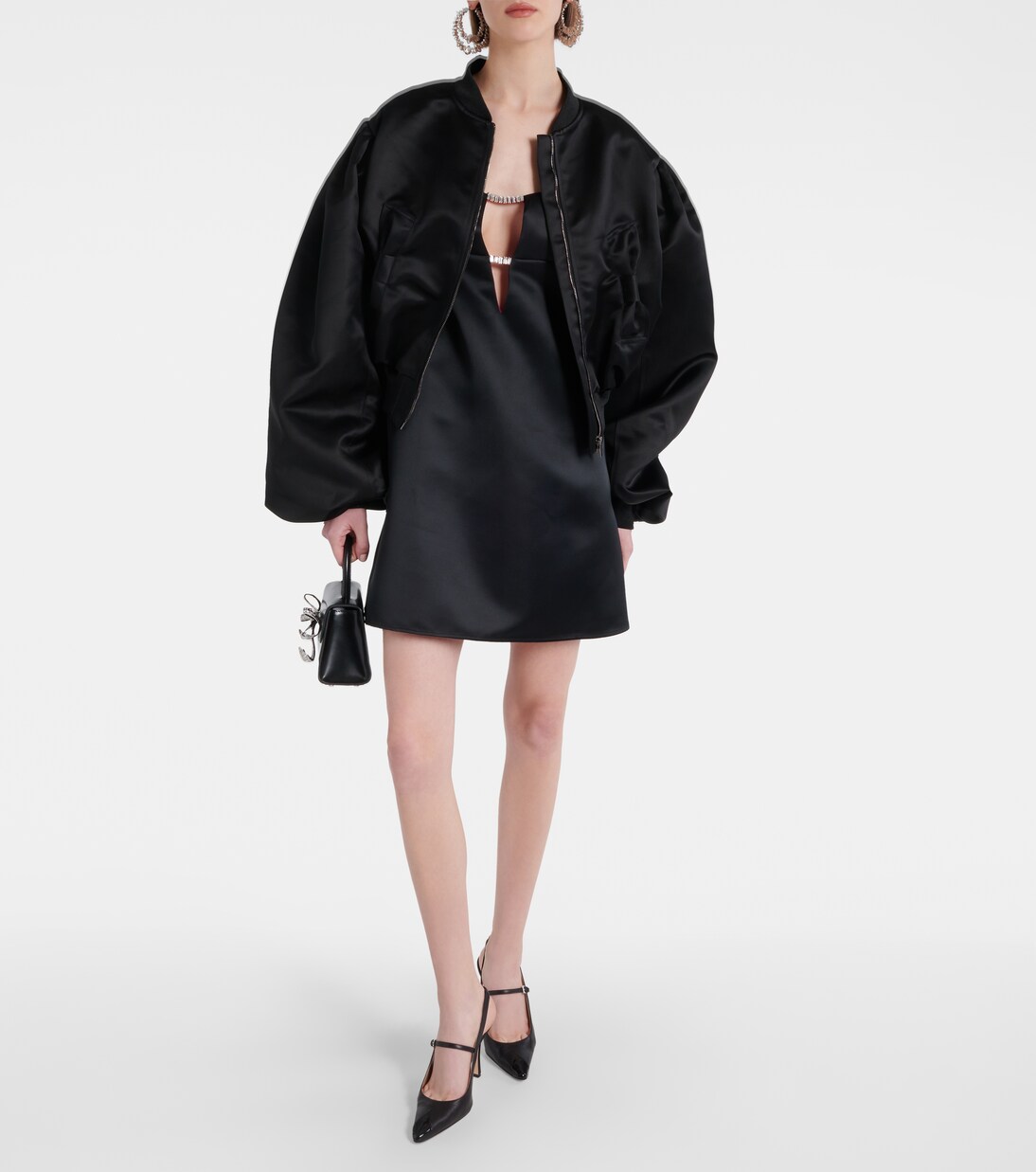 Veste bomber en satin duchesse | Nina Ricci