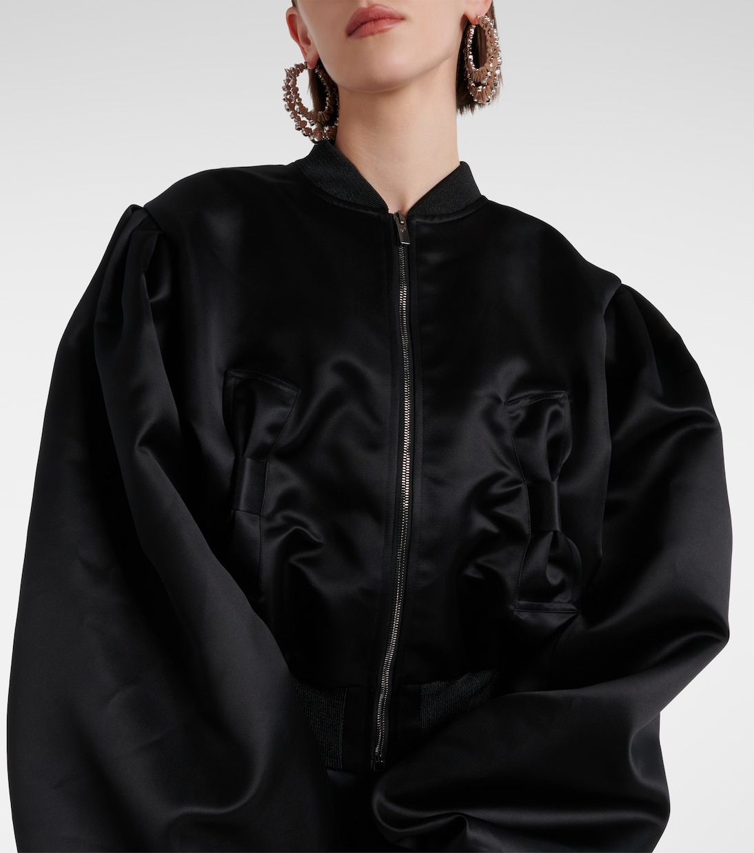 Veste bomber en satin duchesse | Nina Ricci