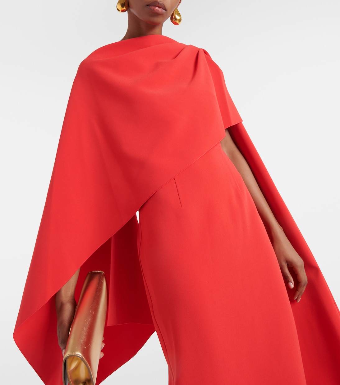 Demetria caped midi dress | Roksanda