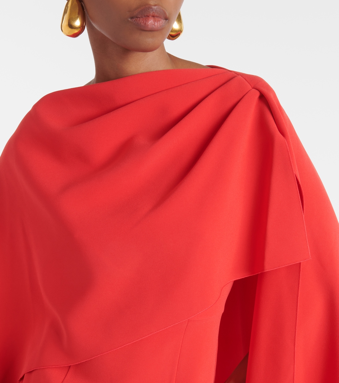 Demetria caped midi dress | Roksanda