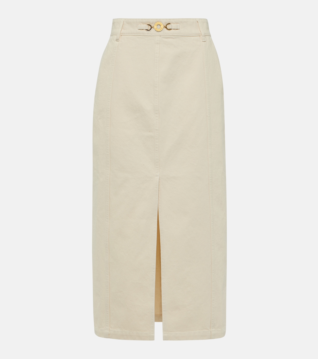 High-rise denim maxi skirt  | Patou