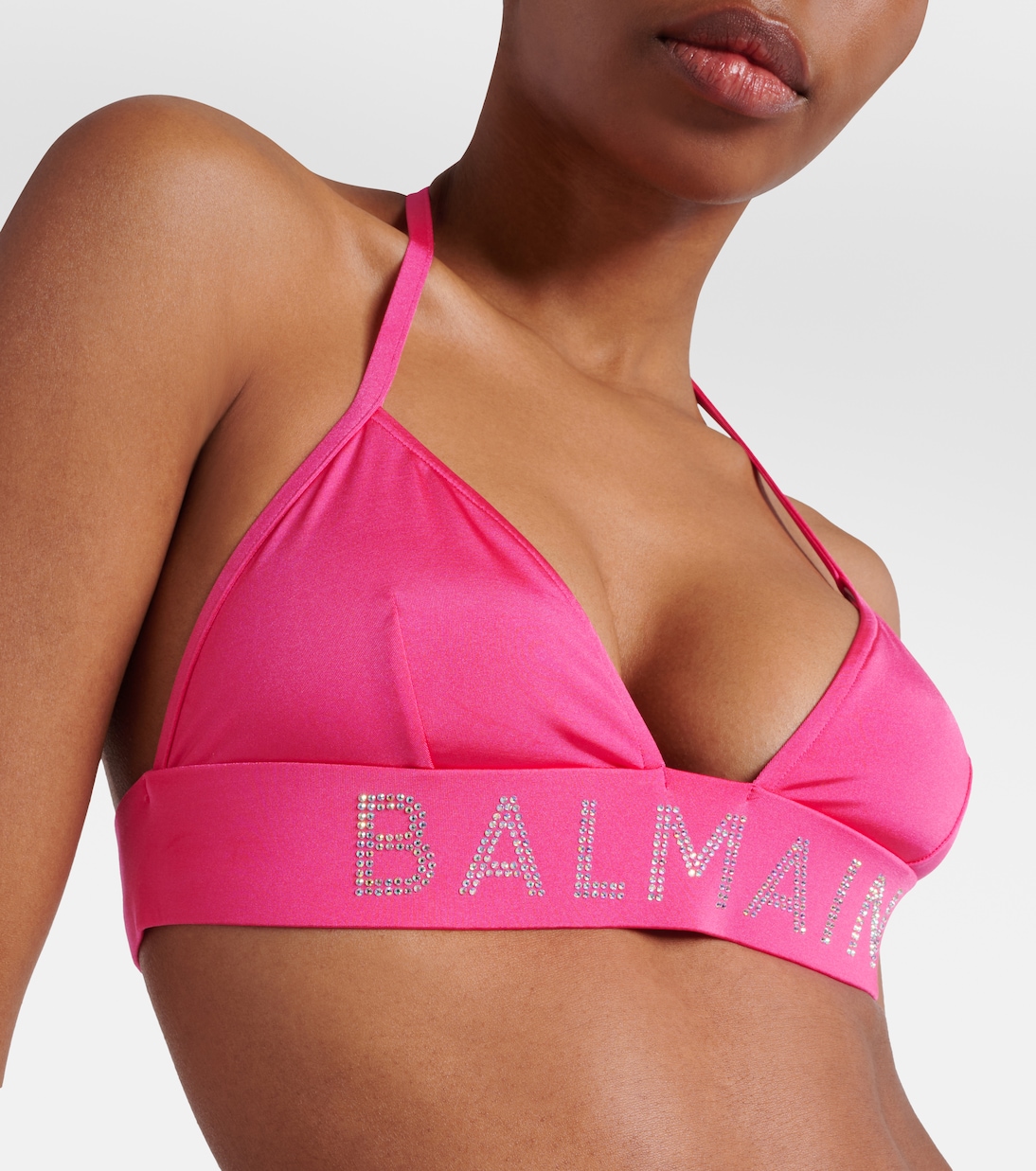 Bikini con cristales y logo | Balmain