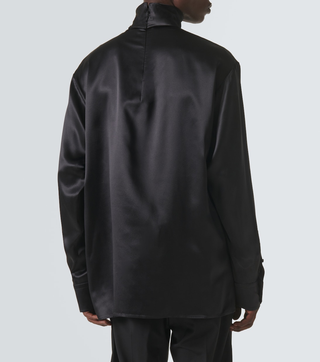 Chemise à col roulé en satin de soie | Dolce&Gabbana