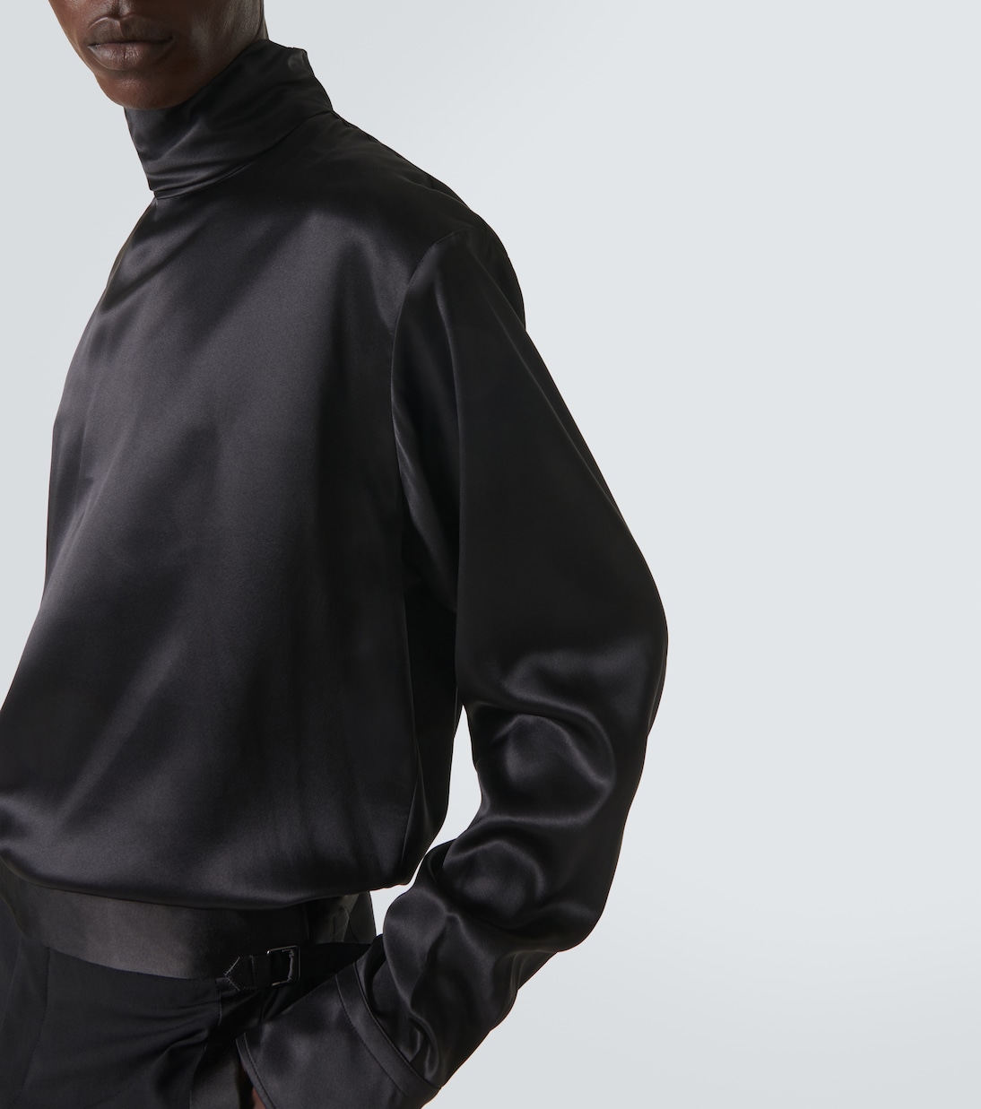Chemise à col roulé en satin de soie | Dolce&Gabbana