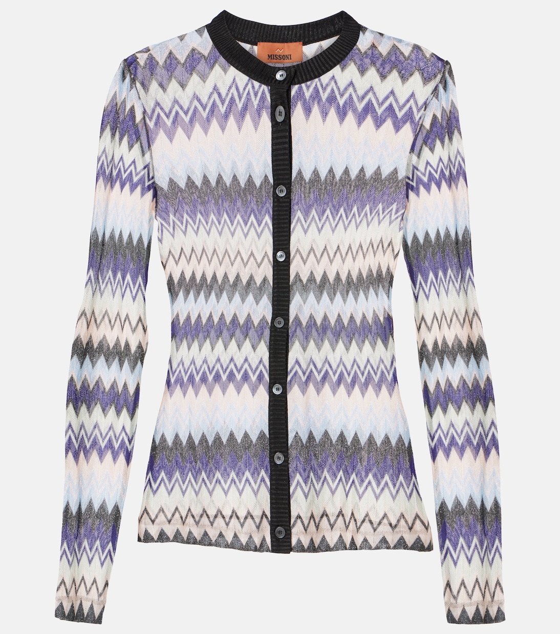 Cárdigan de punto metalizado en zigzag | Missoni