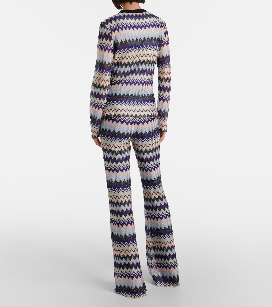 Cárdigan de punto metalizado en zigzag | Missoni