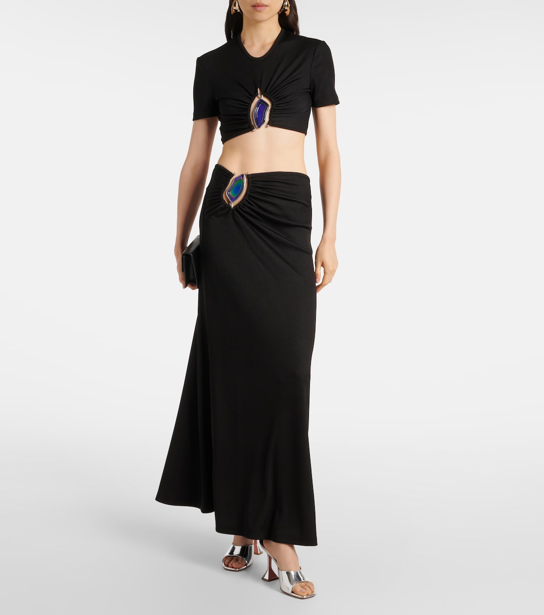Moodstone ruched crop top | Christopher Esber