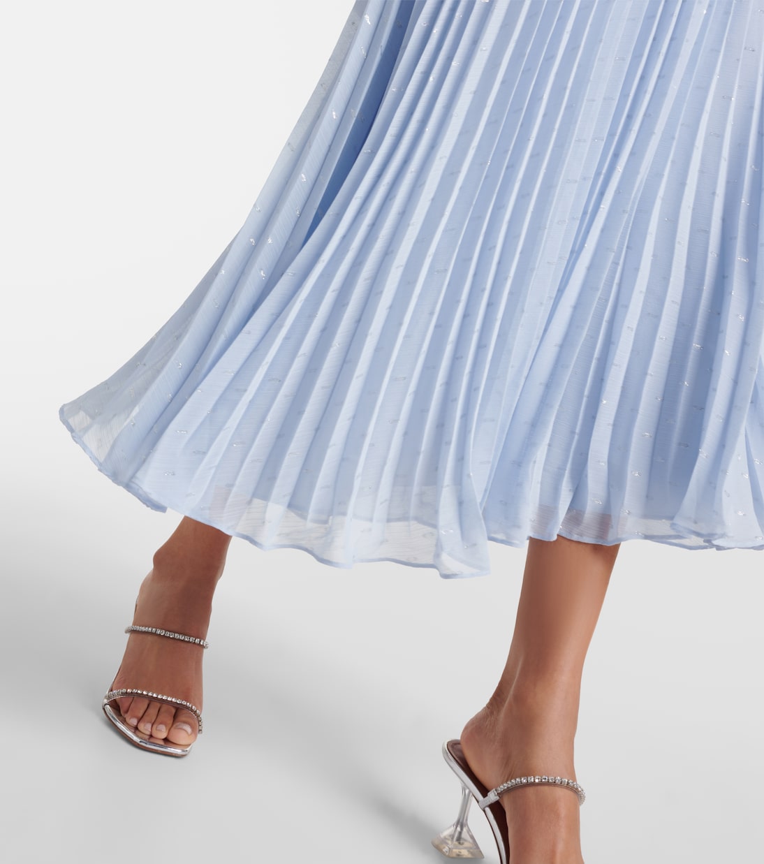 Crystal-embellished chiffon midi dress | Self-Portrait