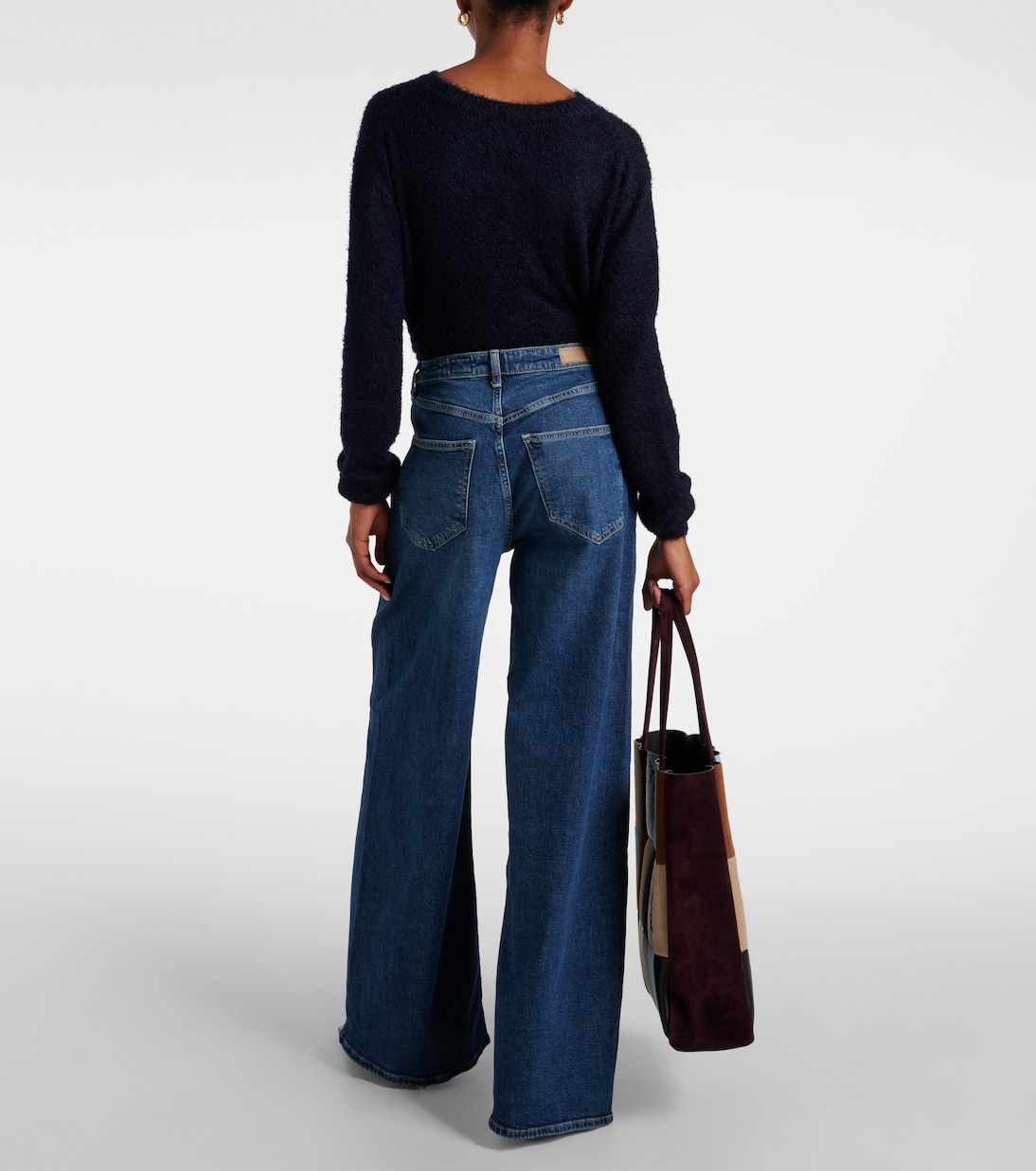 جينز بقصّة واسعة وخصر عالي | AG Jeans