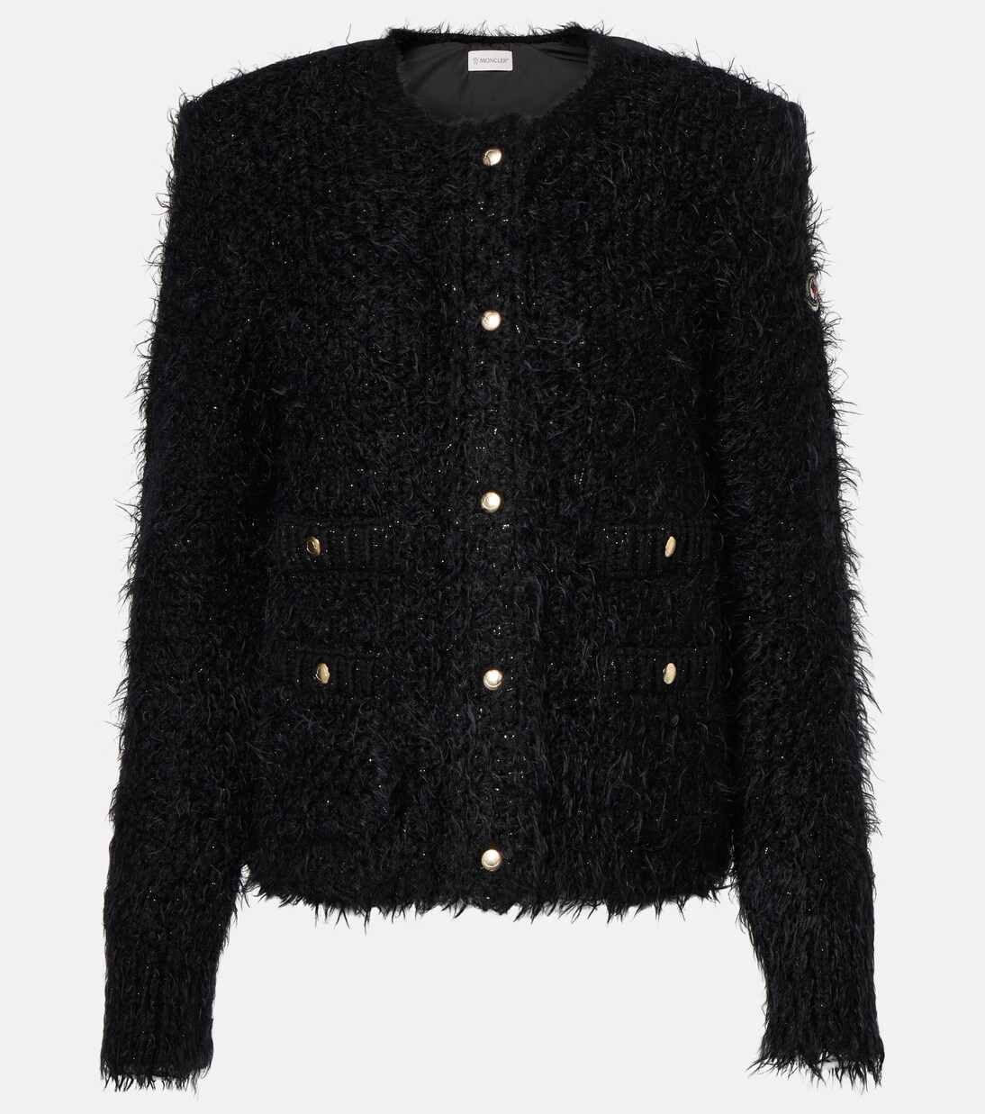 Cárdigan Acolchado de Lana Mezclada Moncler para Jóvenes Modernos