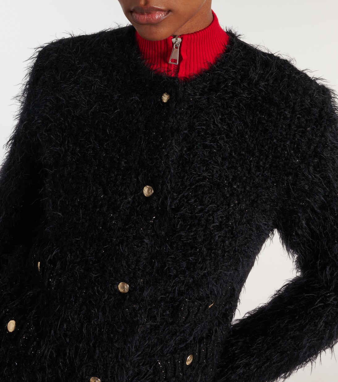 Cárdigan Acolchado de Lana Mezclada Moncler para Jóvenes Modernos