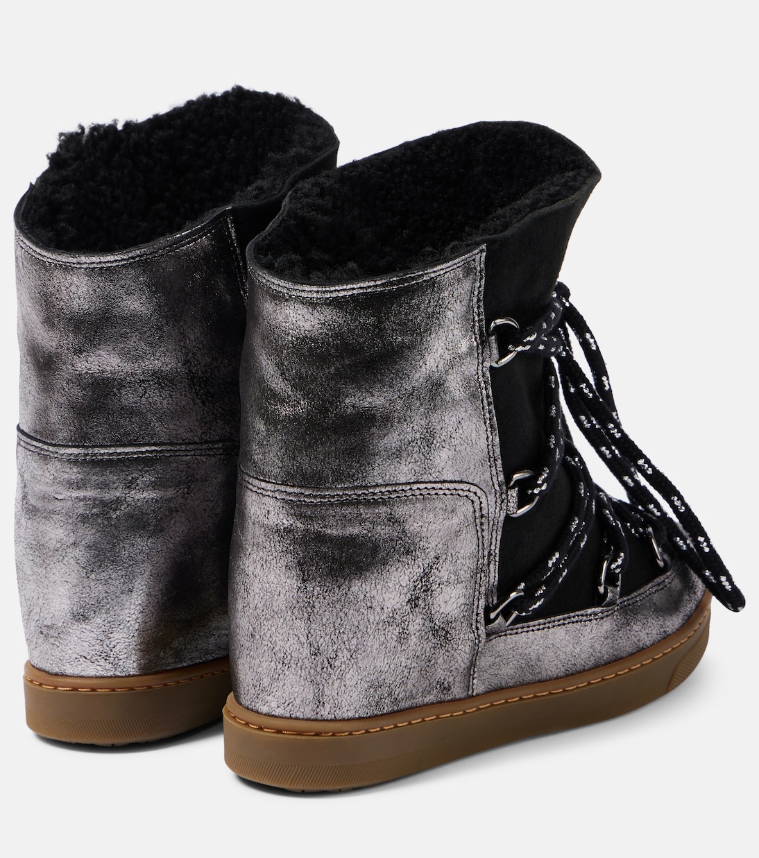 Schneestiefel Nowles aus Veloursleder mit Shearling | Isabel Marant
