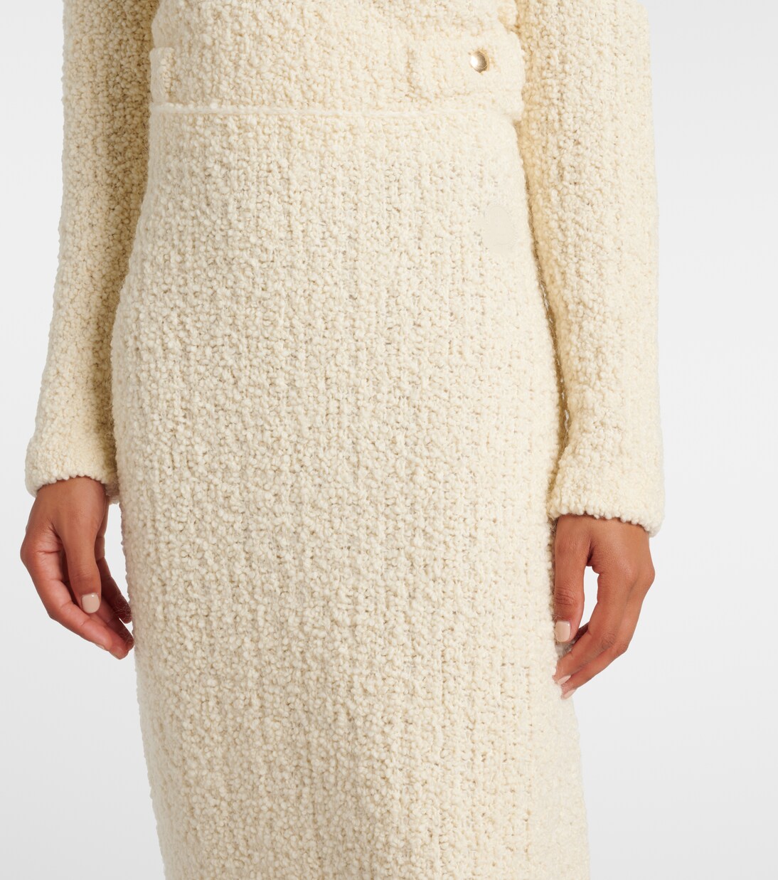Jupe midi en laine mélangée | Moncler