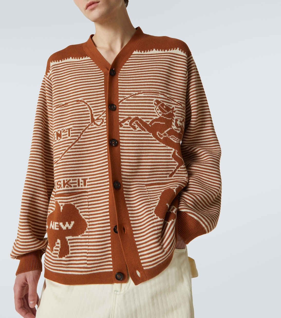 Cardigan Buckaroo in cotone a righe | Bode