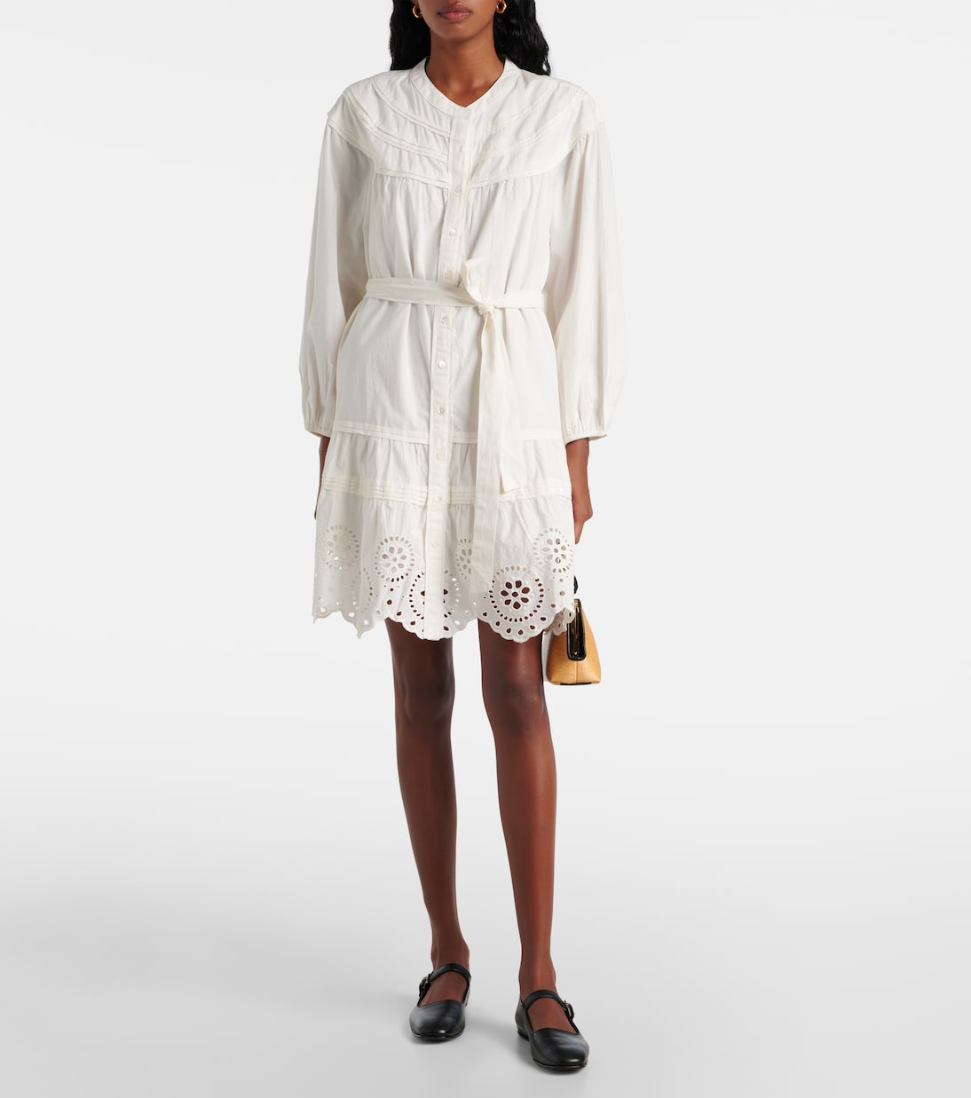 Robe Barb en coton à broderies anglaises | Velvet