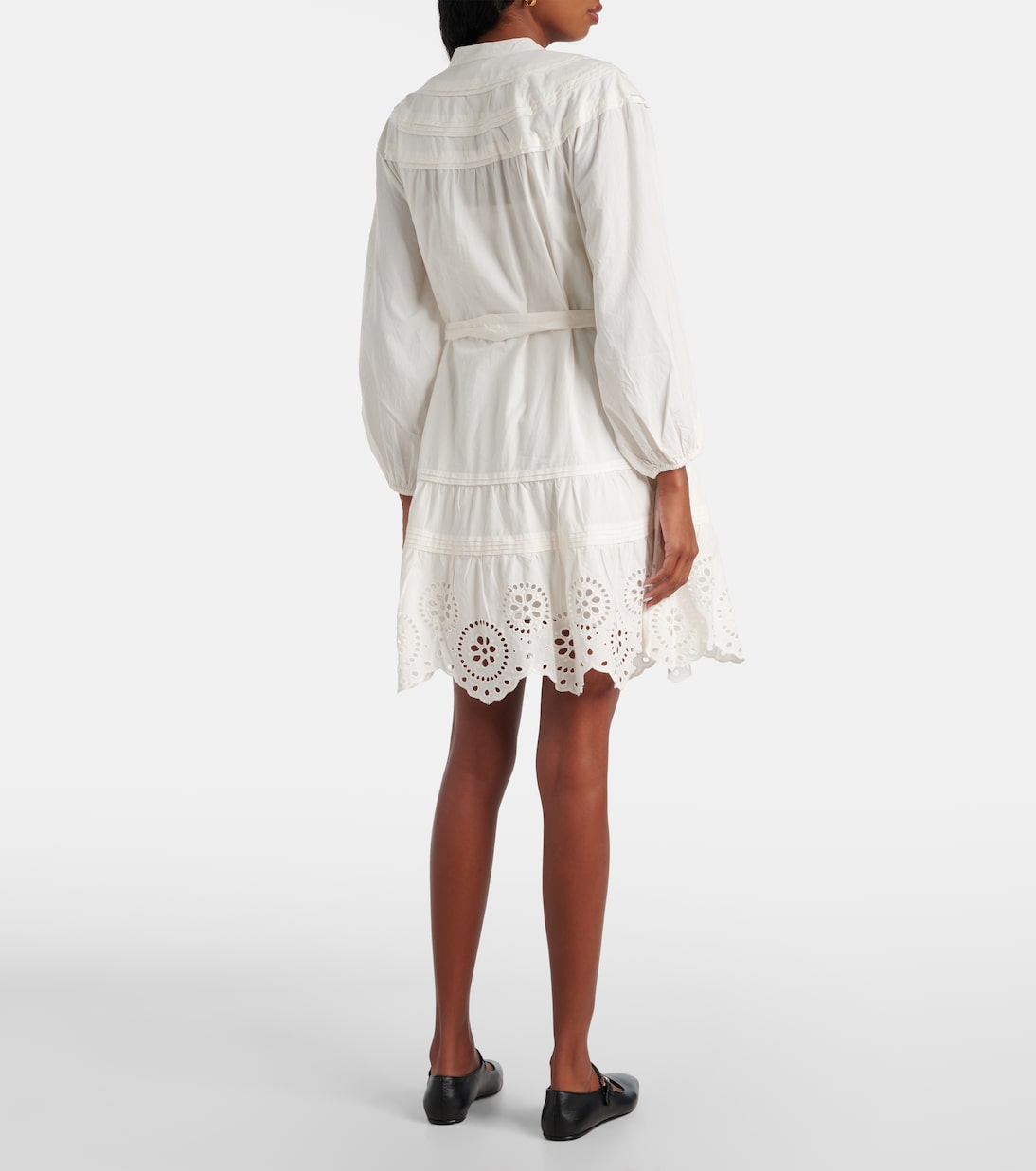 Robe Barb en coton à broderies anglaises | Velvet