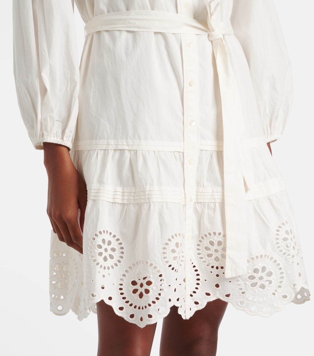 Robe Barb en coton à broderies anglaises | Velvet
