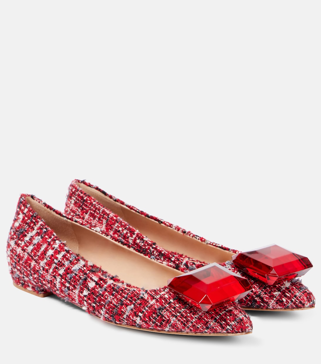 Verzierte Ballerinas Jaipur aus Bouclé | Gianvito Rossi