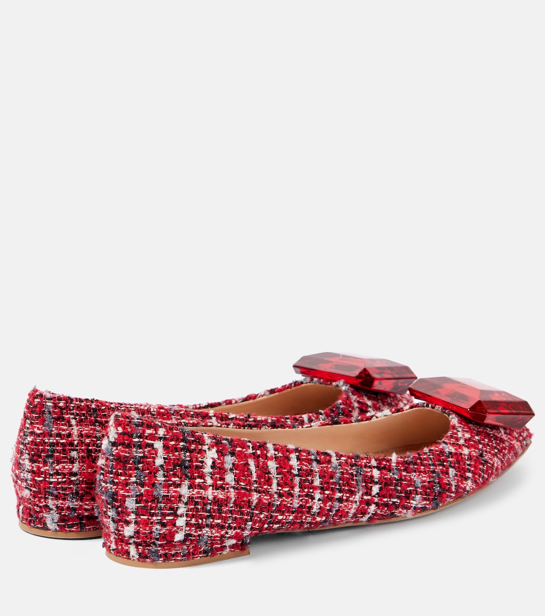Verzierte Ballerinas Jaipur aus Bouclé | Gianvito Rossi