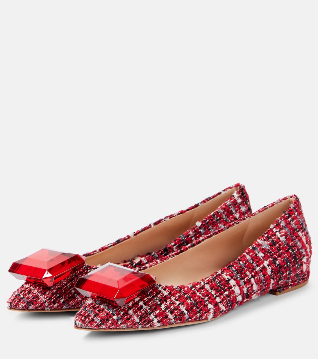 Verzierte Ballerinas Jaipur aus Bouclé | Gianvito Rossi