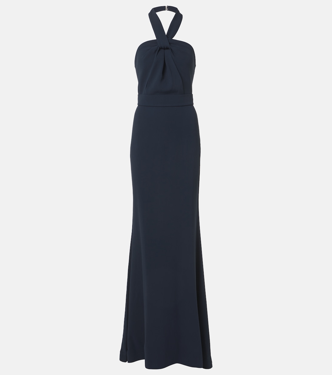 Abito lungo in cady con scollo all'americana | Elie Saab