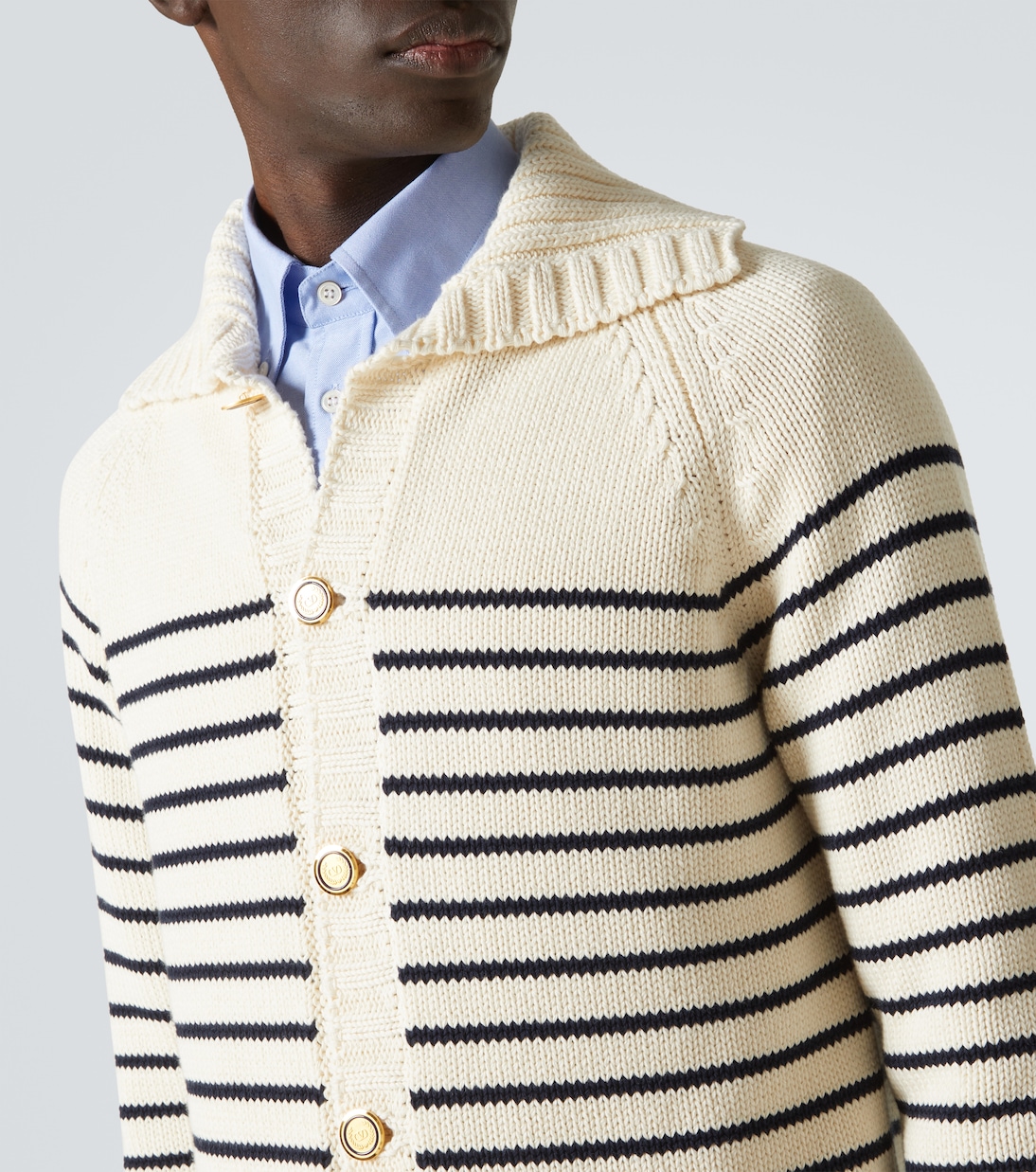 Cardigan VLogo Signature in cotone a righe | Valentino