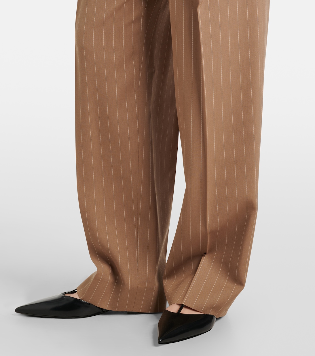 Pantaloni a gamba larga in lana vergine | Victoria Beckham