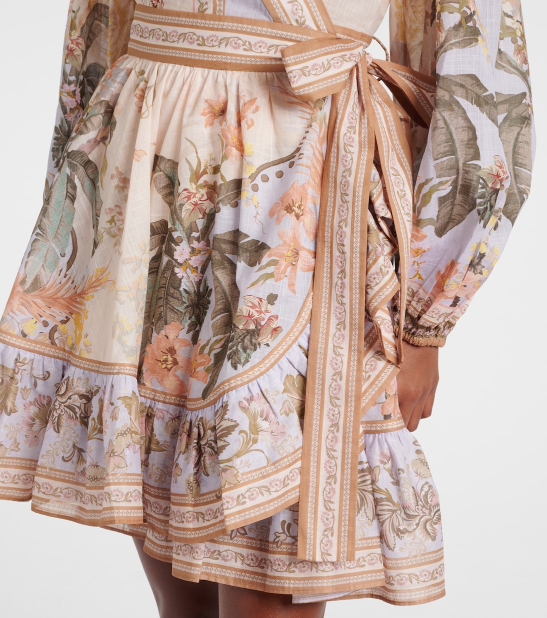 Abito corto Wylie in cotone con stampa | Zimmermann
