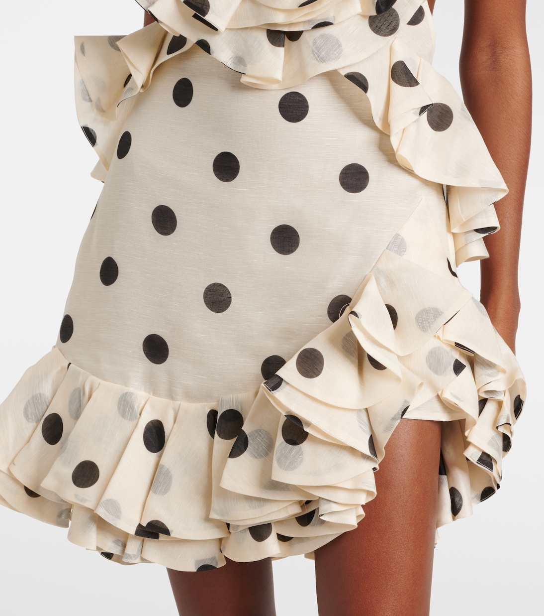 Crush polka-dot ruffle minidress | Zimmermann