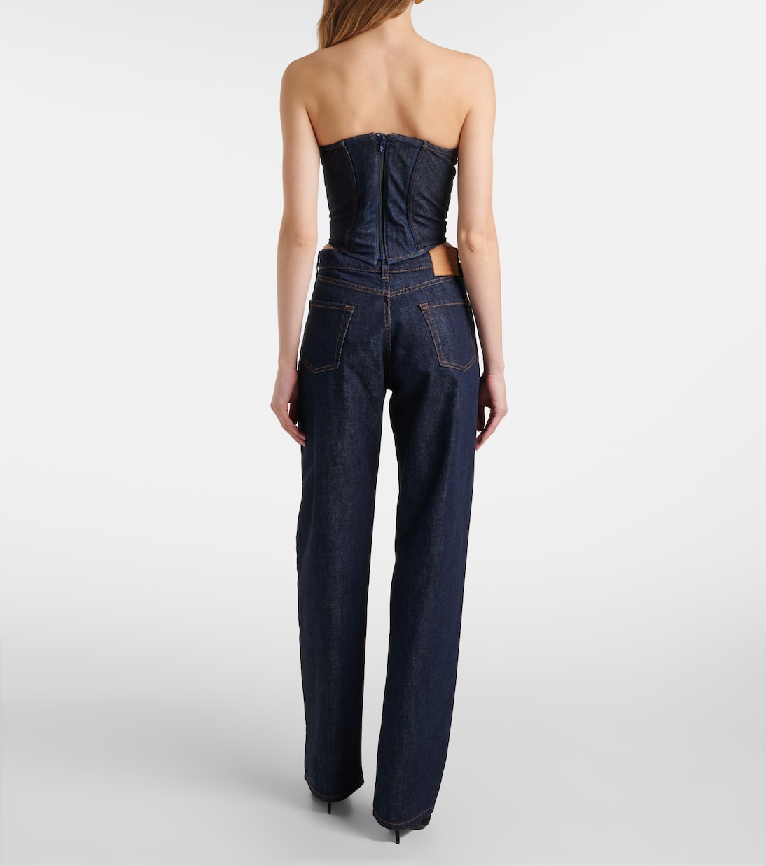Top stile corsetto RE25 in denim | Magda Butrym