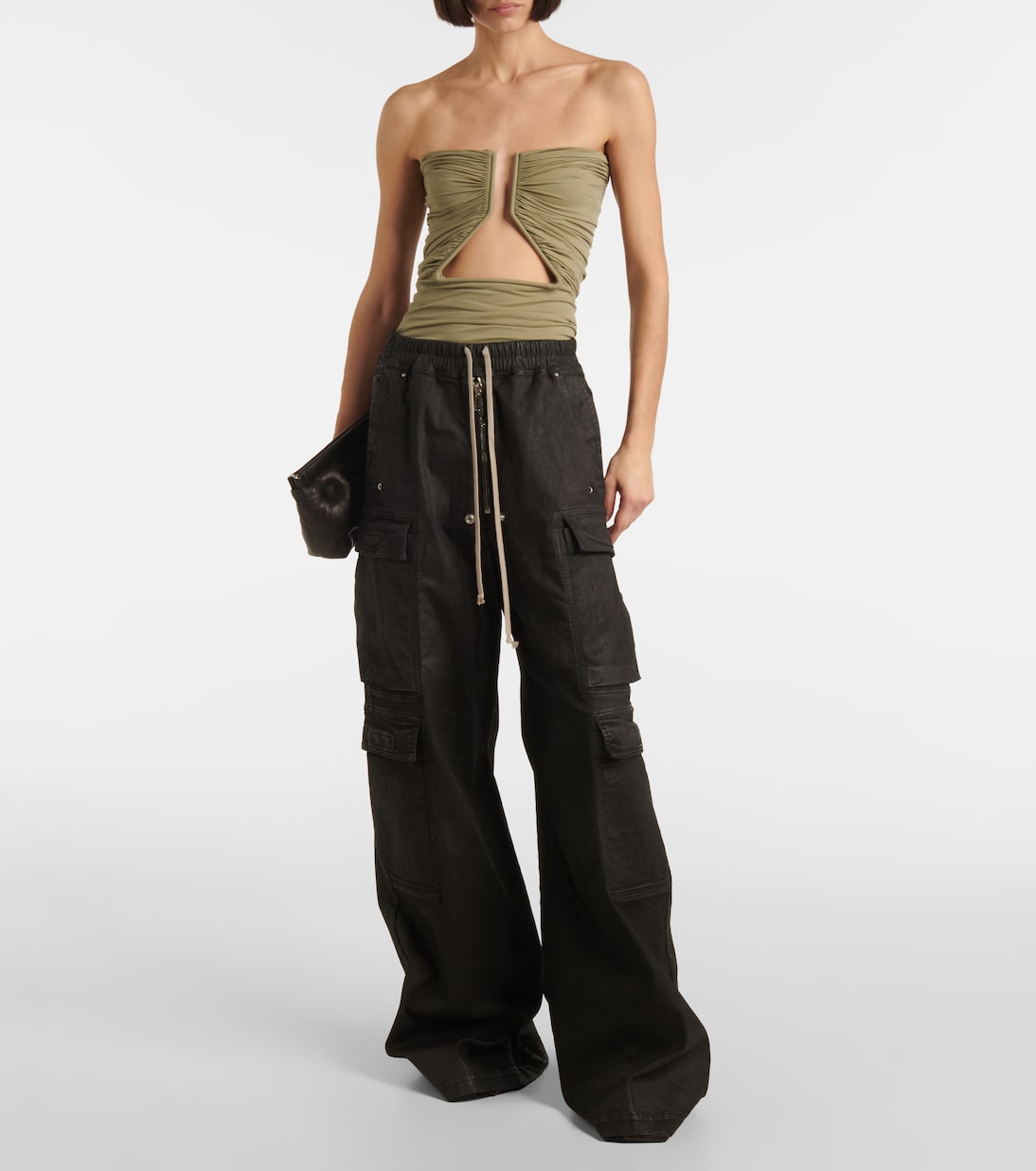 Hollywood gathered jersey top | Rick Owens