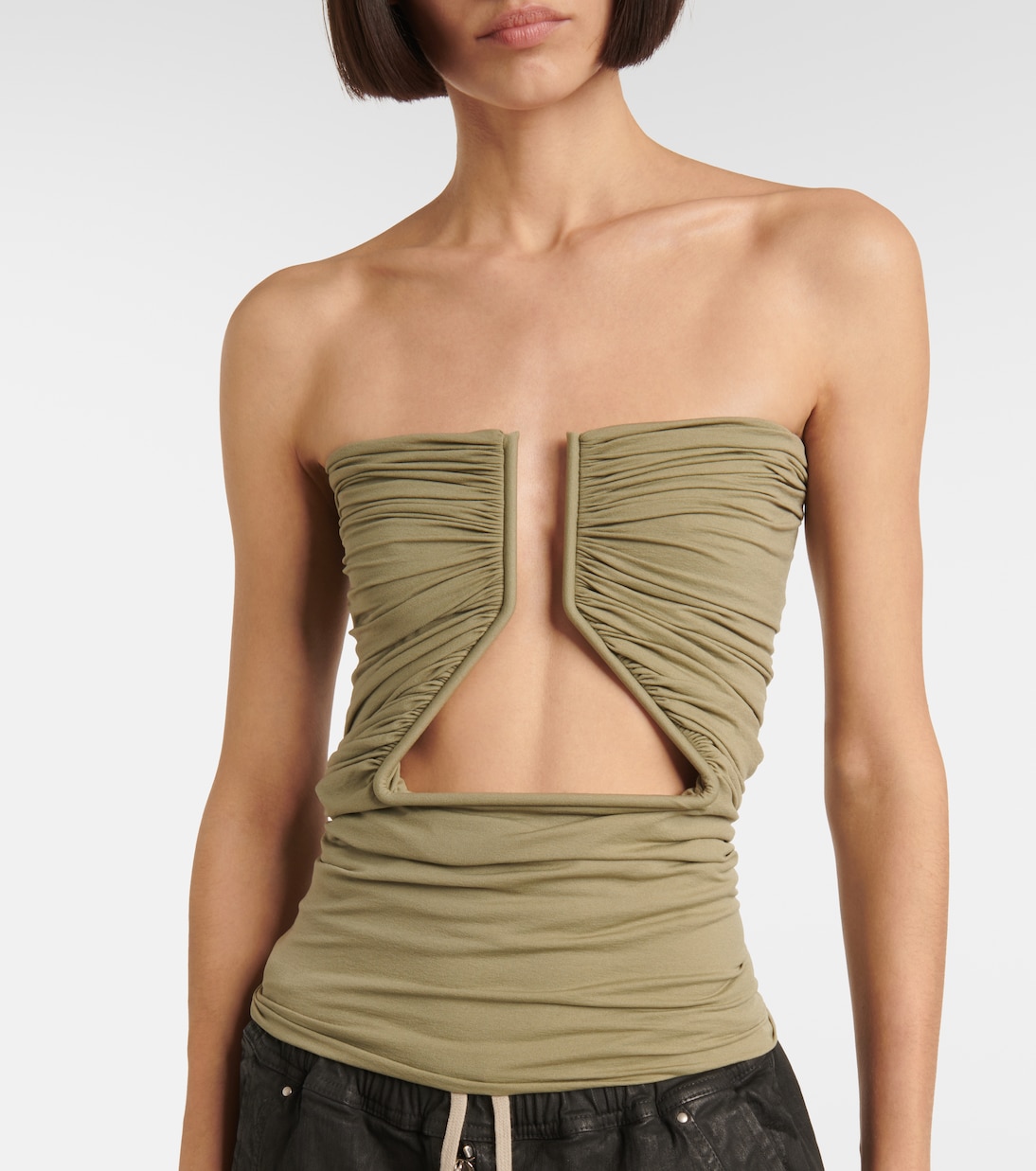 Hollywood gathered jersey top | Rick Owens