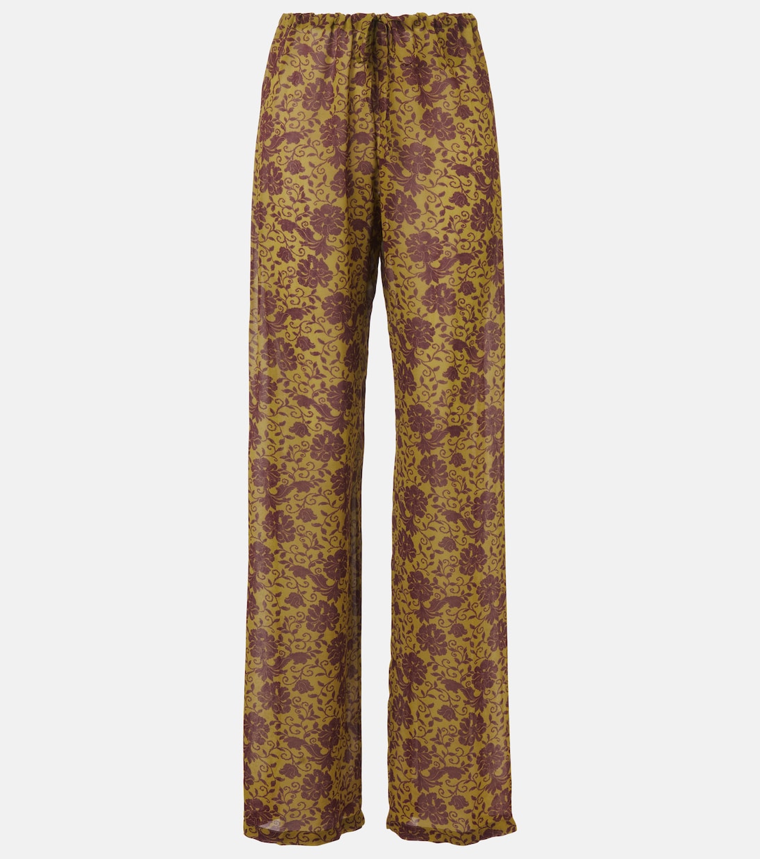 Gerade Hose aus Georgette | Dries Van Noten
