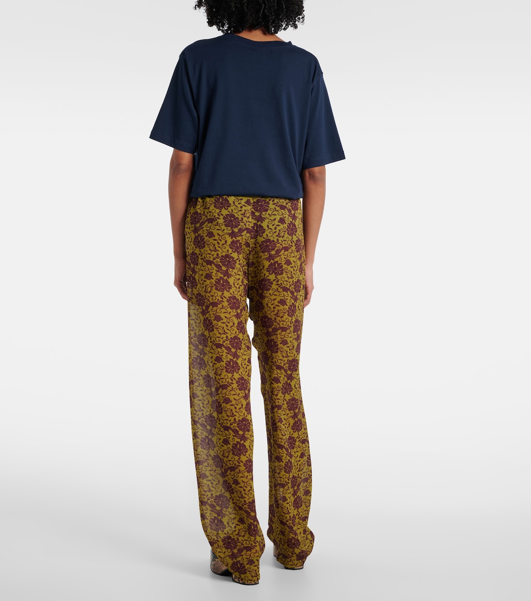 Gerade Hose aus Georgette | Dries Van Noten