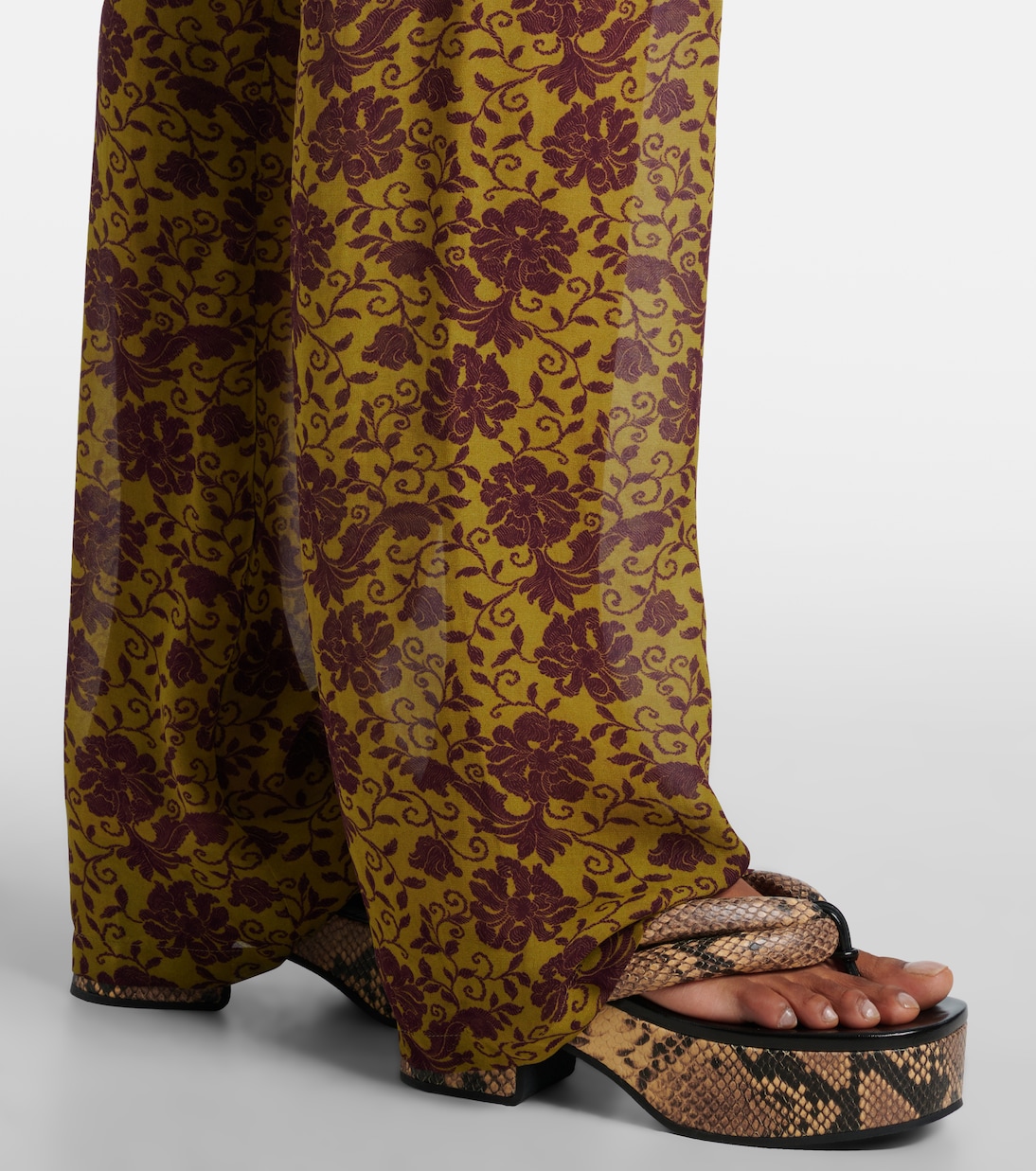 Gerade Hose aus Georgette | Dries Van Noten