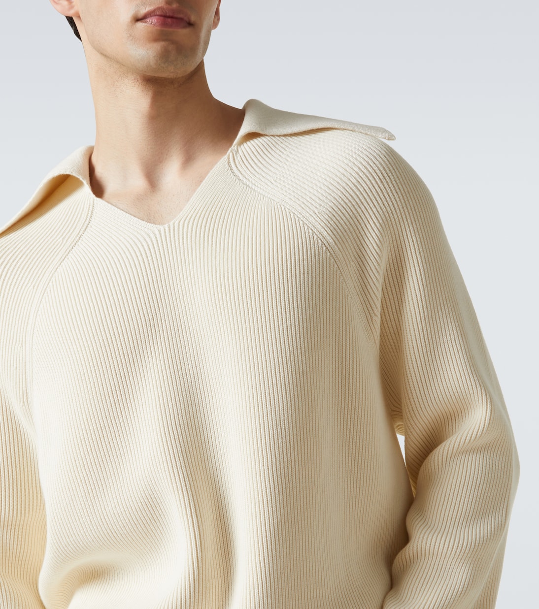 Polo in cotone a coste | Bottega Veneta
