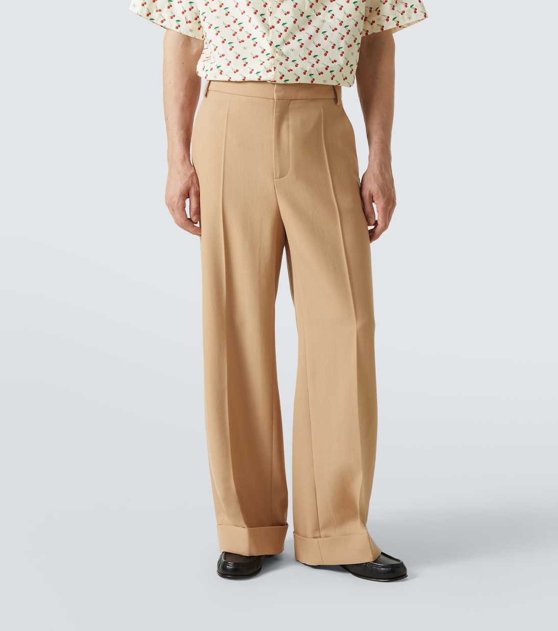 Pantalon ample en laine vierge | Valentino