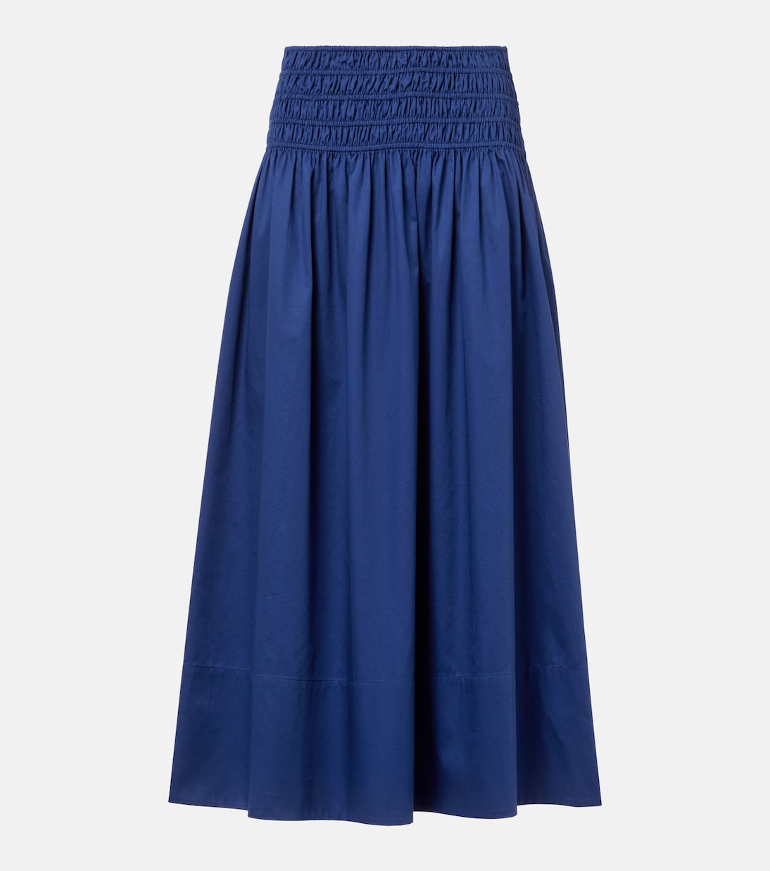 Leonie cotton satin midi skirt | Joseph
