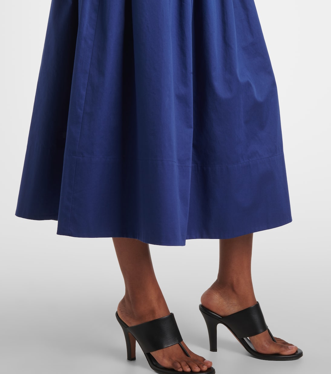 Leonie cotton satin midi skirt | Joseph