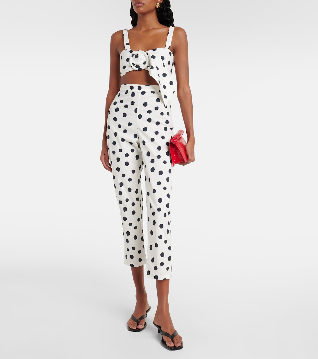 Cotton-blend capri pants | Adriana Degreas