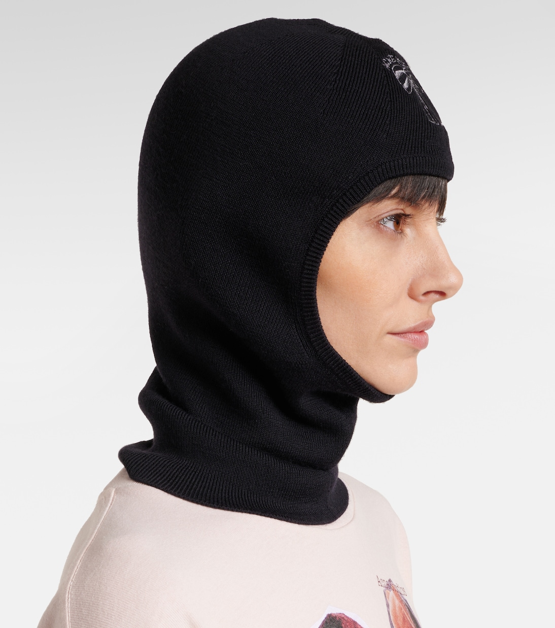 Logo embroidered wool ski mask | Acne Studios