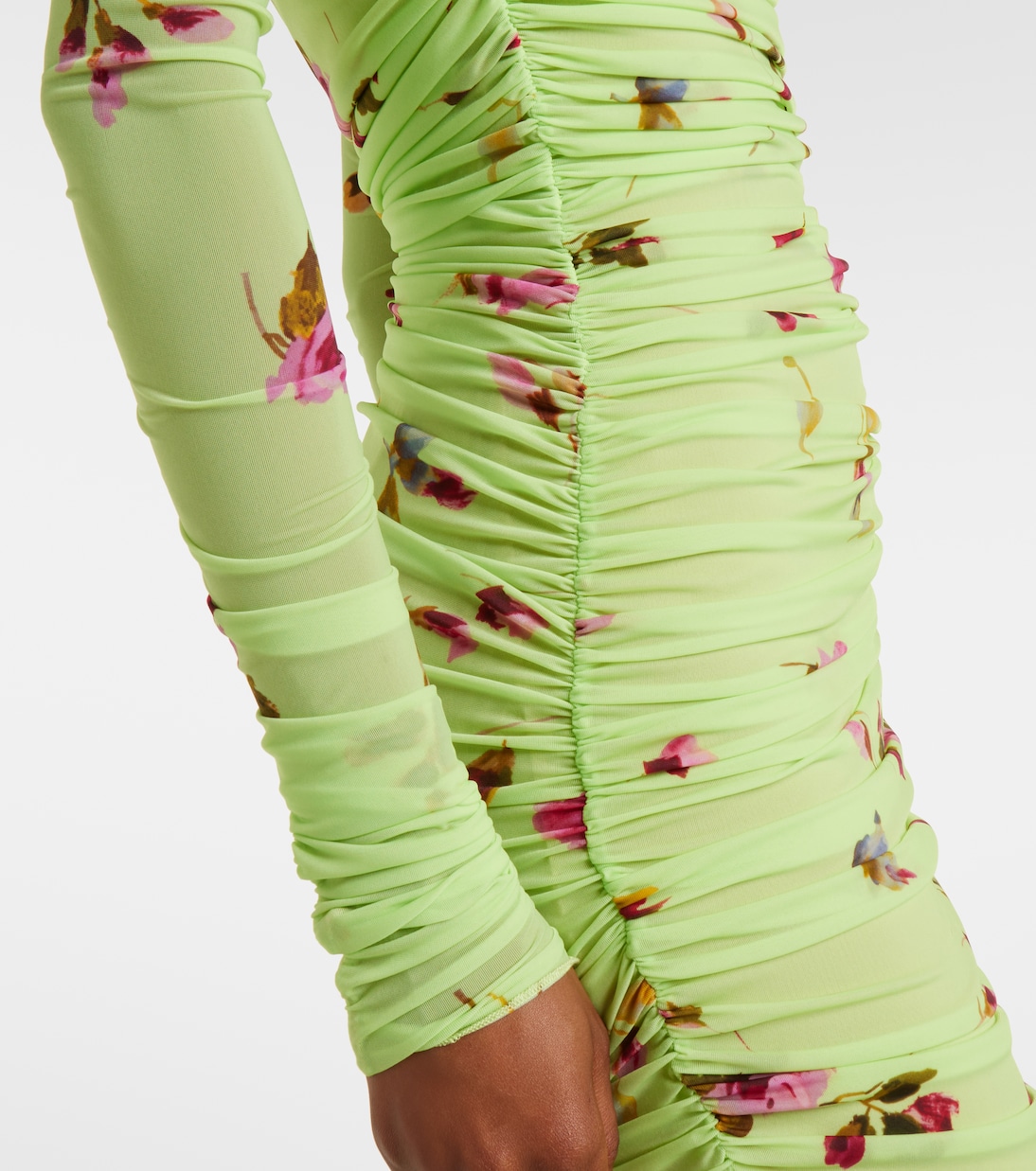 Abito lungo in jersey con stampa floreale | Blumarine