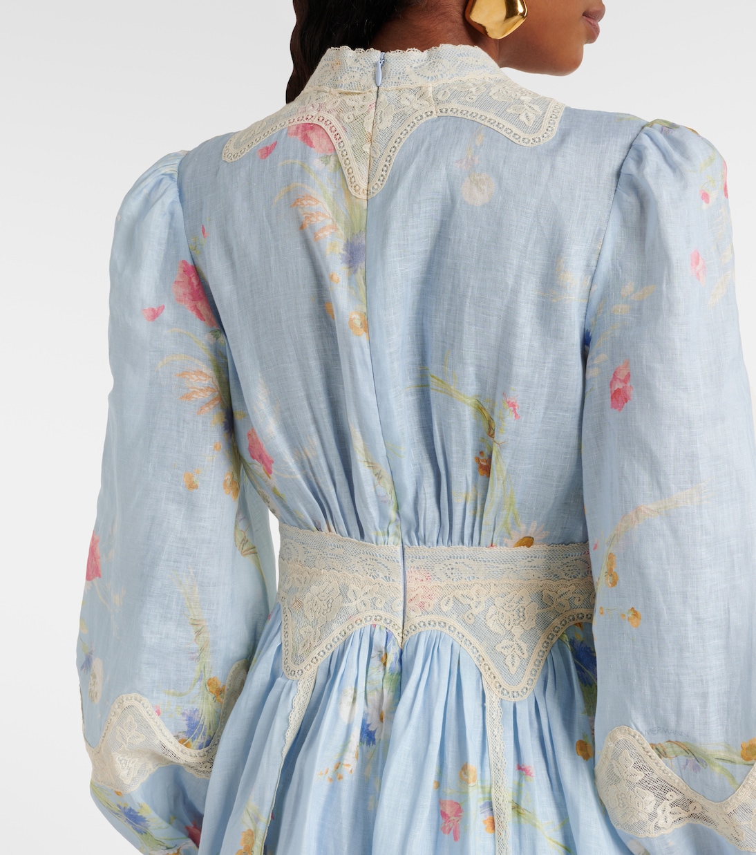 Miniabito Lucky Lace in lino con stampa floreale | Zimmermann