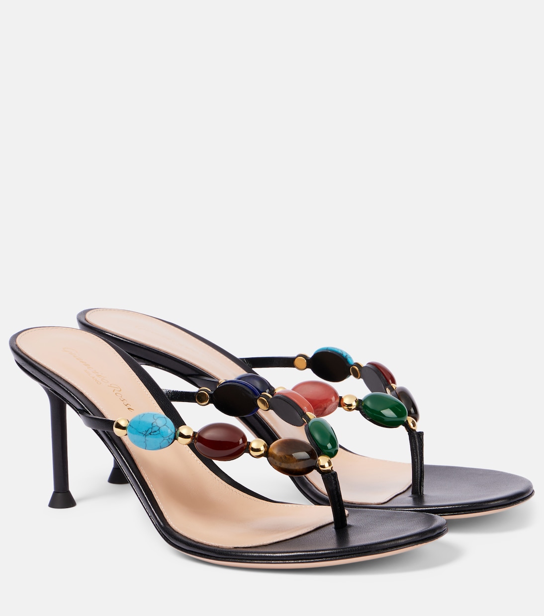 Verzierte Sandalen Shanti aus Leder | Gianvito Rossi