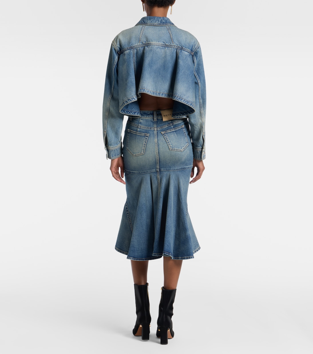 Denim midi skirt | McQueen