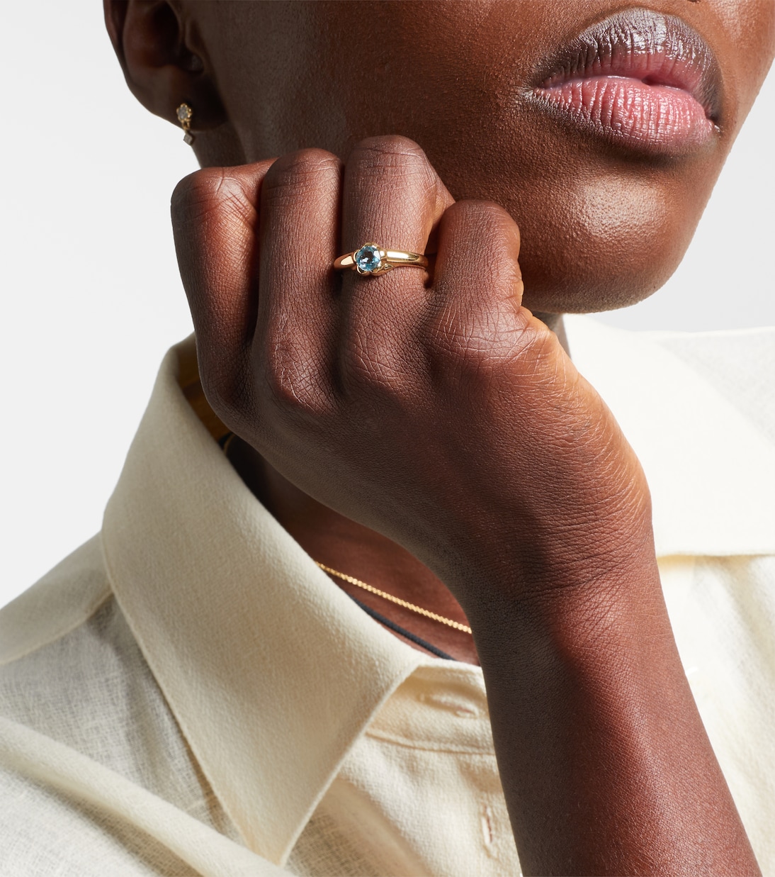 Ring Morrison aus 14kt Gelbgold mit Topas | Stone and Strand