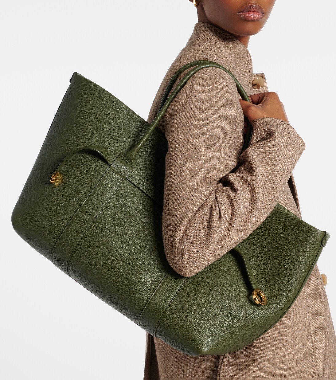 Ghiera Large leather tote bag | Loro Piana
