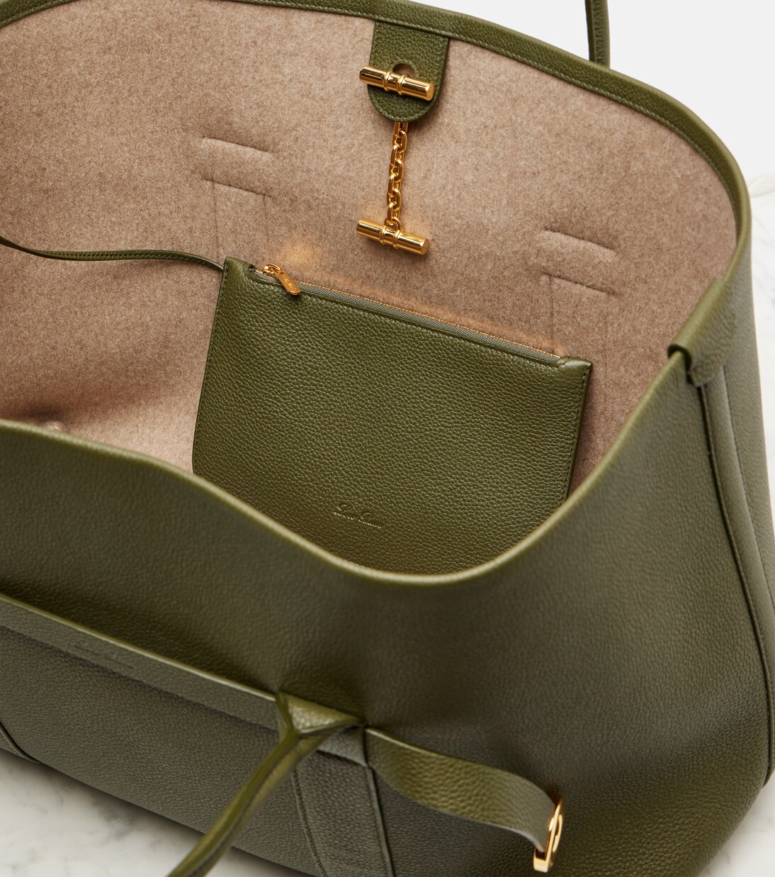 Ghiera Large leather tote bag | Loro Piana