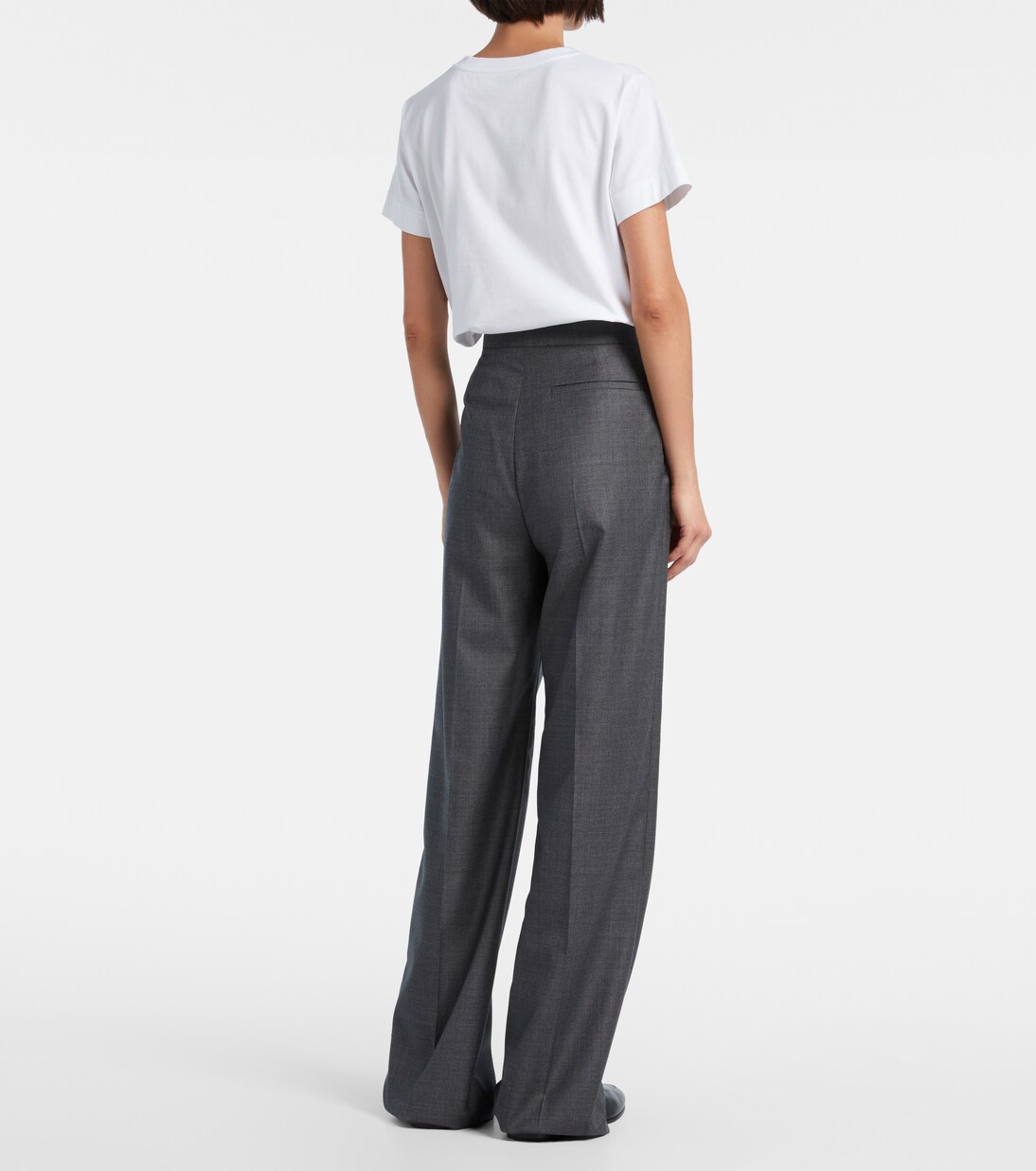 High-rise wool straight pants | Givenchy